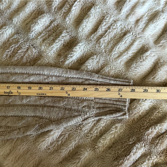 Jantzen Vintage Fair Isle Cable Knit Sweater USA Made Beige Brown Mens XL - Picture 10 of 10